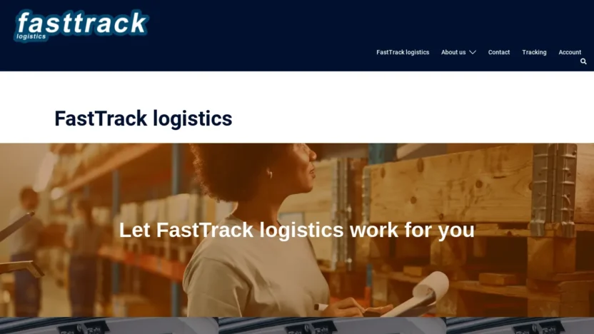 A screenshot of Fasttracklogistics.xyz
