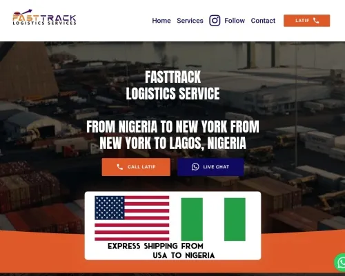 Screenshot of Scam Courier Fasttracklogisticsng.com
