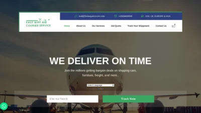 A screenshot of Fastwayaircourier.com