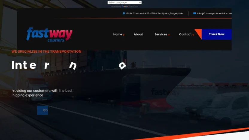 A screenshot of Fastwaycourierlink.com