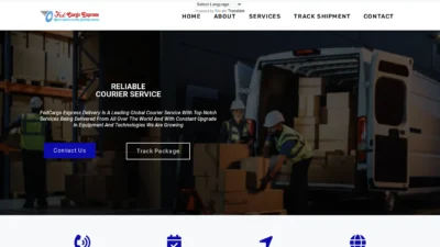 A screenshot of Fedcargoexpressdelivery.com