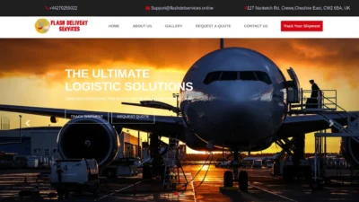 A screenshot of Flashdeliservices.online