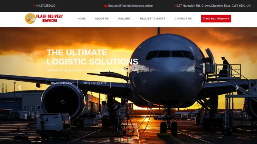 A screenshot of Flashdeliservices.online