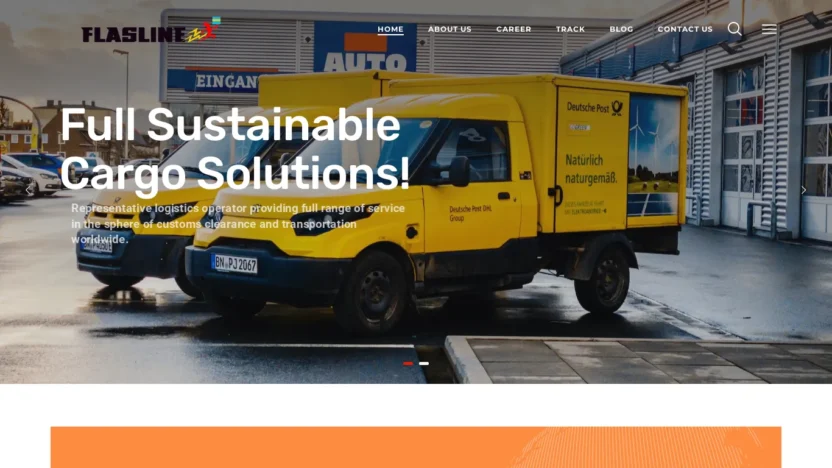 A screenshot of Flashlinedelivery.com
