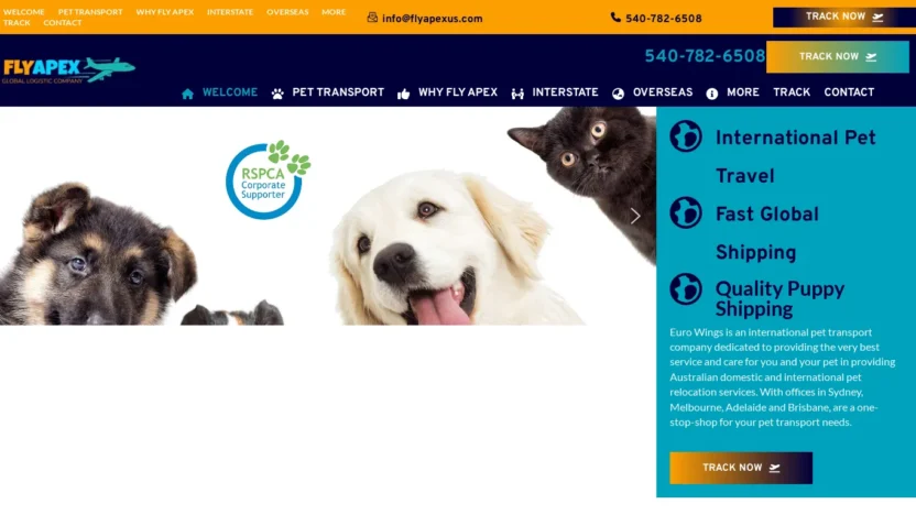 A screenshot of Flyapexus.com
