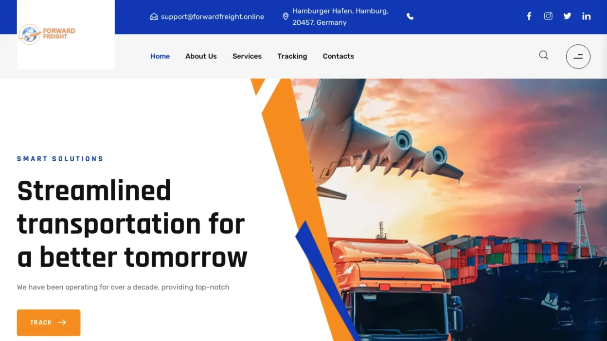 A screenshot of Forwardfreight.online