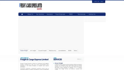 A screenshot of Freightandcargoexpressltd.com