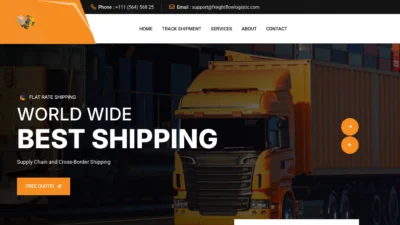 A screenshot of Freightflowlogistic.com