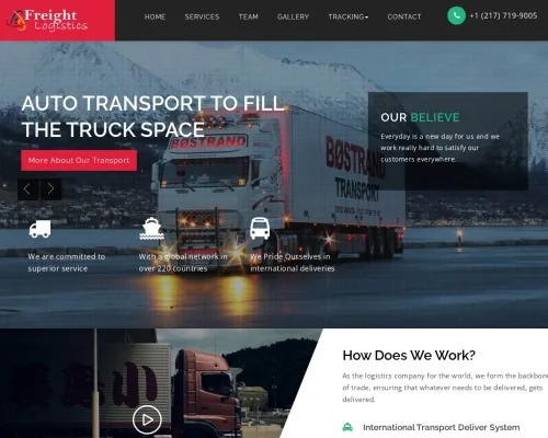 Screenshot of Scam Courier Freightsolutionlogistics.com