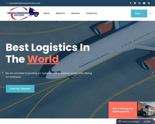 Screenshot of Scam Courier Freighttransportmovers.com