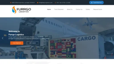 A screenshot of Furrgologistics.com