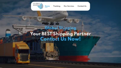 A screenshot of Gbl-shipping.com