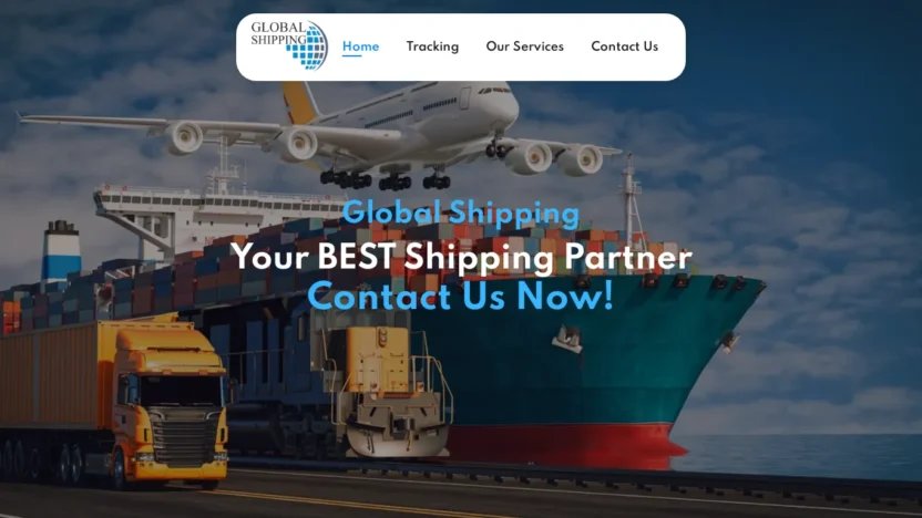 A screenshot of Gbl-shipping.com