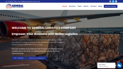 A screenshot of Generallogisticscompany.com