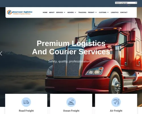 Screenshot of Scam Courier Geoarcanelogistics.com