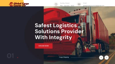 A screenshot of Globalcargocourierltd.com