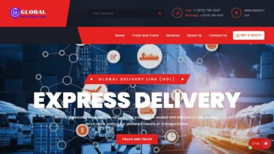 A screenshot of Globaldeliveryline.com