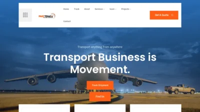 A screenshot of Globalfasttracklogistics.com
