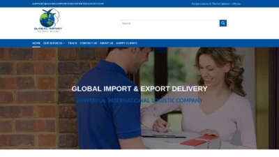 A screenshot of Globalimportandexportdelivery.com