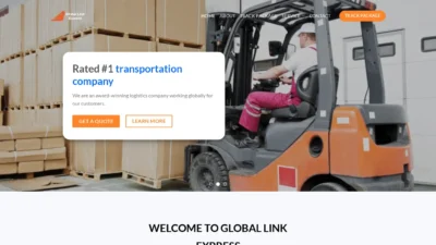A screenshot of Globallinksexpress.com