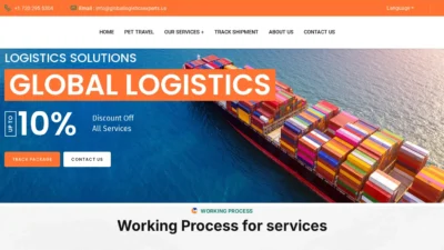 A screenshot of Globallogisticsexperts.us