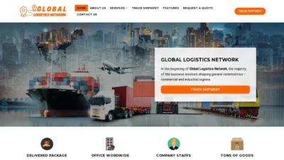 A screenshot of Globallogisticsnetwork.com