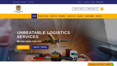 A screenshot of Globalmoversexpress.com