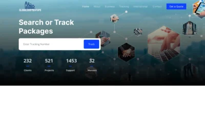 A screenshot of Globalshipmentups.com