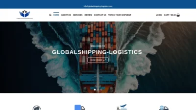 A screenshot of Globalshipping-logistics.com
