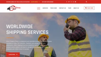 A screenshot of Globalshippinggroupltd.com
