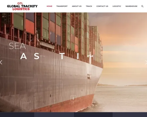 Screenshot of Scam Courier Globaltrackifylogistics.com