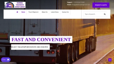 A screenshot of Globaltrackingmore.com