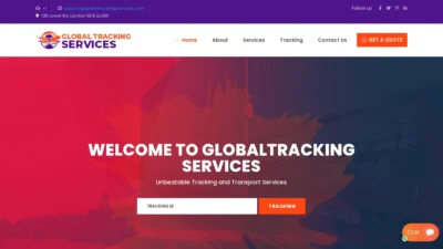 A screenshot of Globaltrackingservices.com