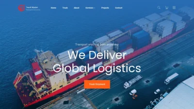 A screenshot of Globaltrackmasterslogistics.com