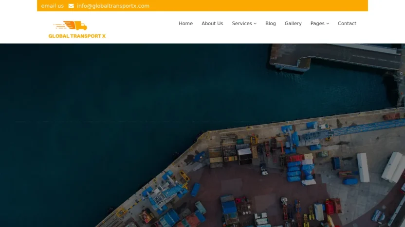 A screenshot of Globaltransportx.com