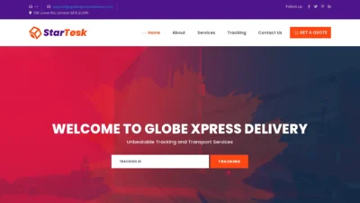 A screenshot of Globexpressdelivery.com