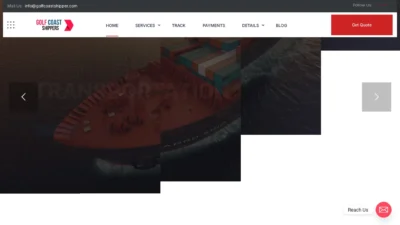A screenshot of Golfcoastshipper.com