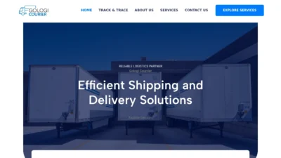 A screenshot of Gologicourier.com
