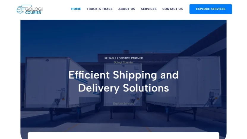 A screenshot of Gologicourier.com