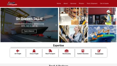 A screenshot of Goshipperscoltd.com