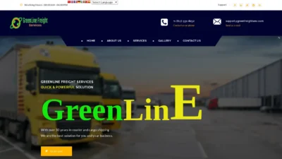 A screenshot of Greenfreightserv.com