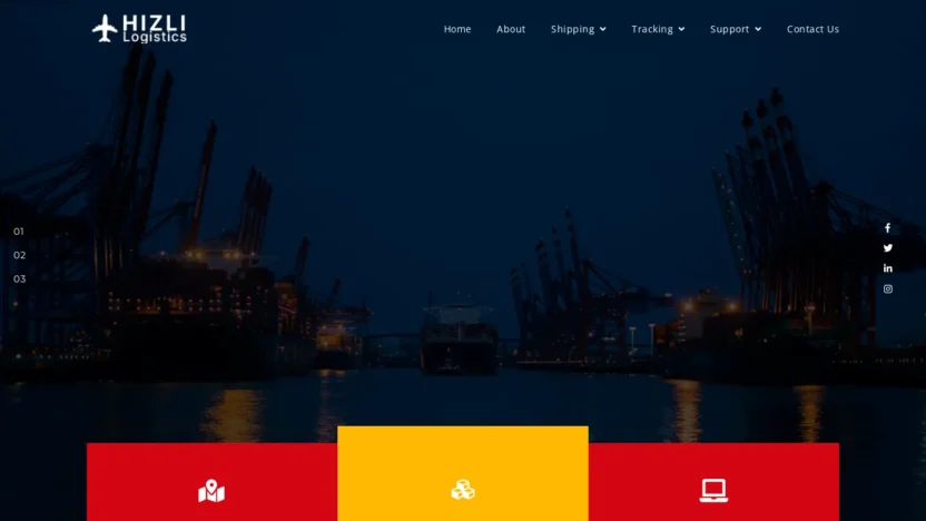A screenshot of Hizlicourierservice.com
