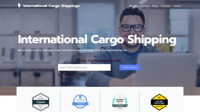 A screenshot of Iccargoship.com