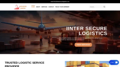 A screenshot of Iintersecurelogistics.com