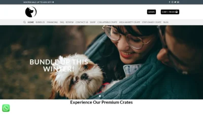 A screenshot of Impactcratesfordogs.com