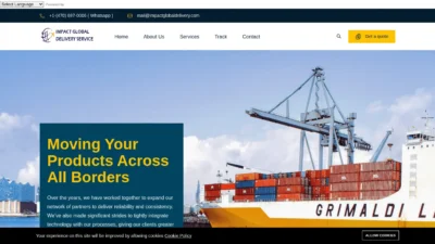 A screenshot of Impactglobaldelivery.com