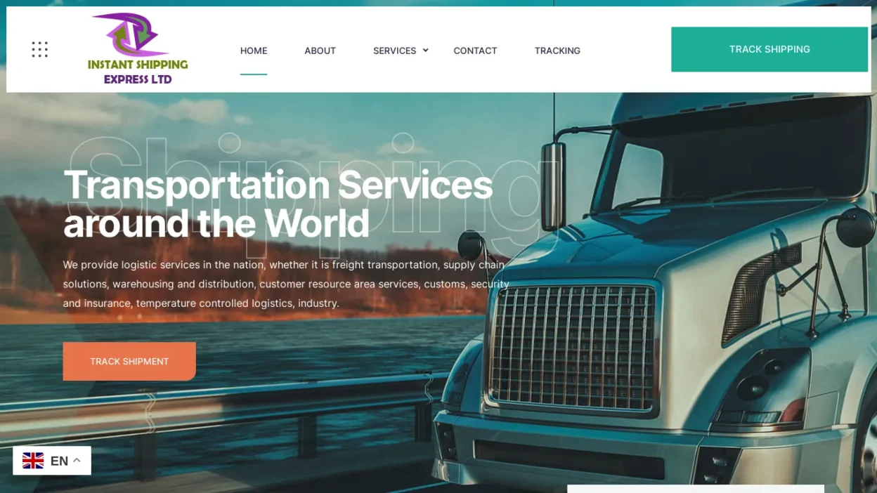 A screenshot of Instantshippingexpressltd.com