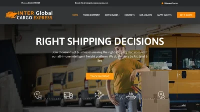 A screenshot of Interglobalcargoexpress.com