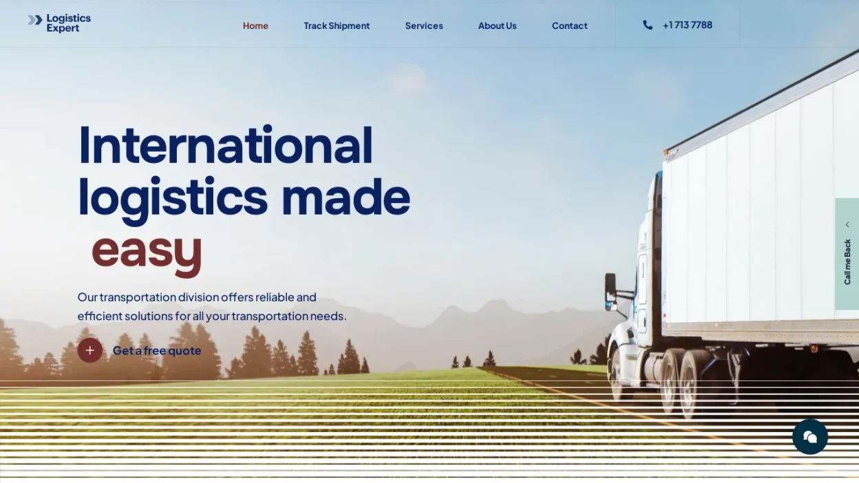 A screenshot of Internationallinelogistics.com