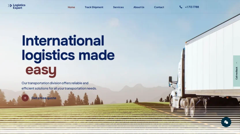 A screenshot of Internationallinelogistics.com